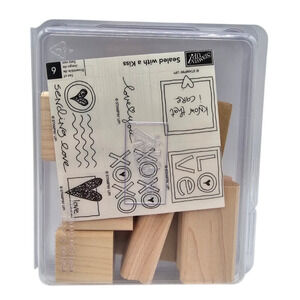 Stampin Up Wood Mount Rubber Stamp Set Crafting Sealed With A Kiss